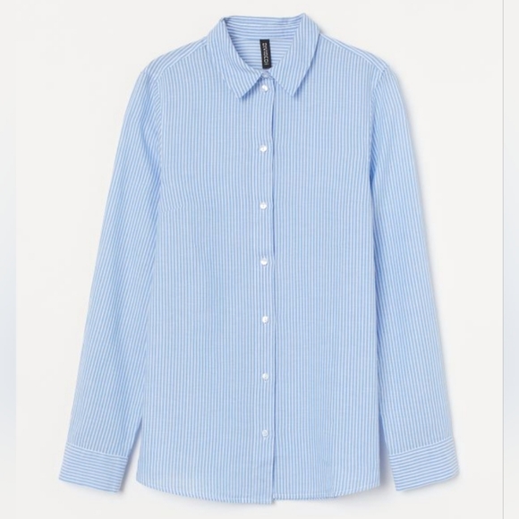 H&M Tops - HM Divided Pinstripe Blouse